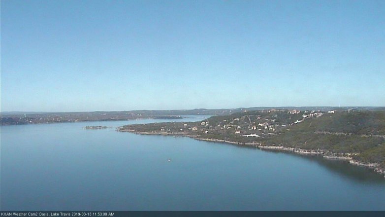 Lake Travis webcam, March 13, 2019 10:55 AM CT