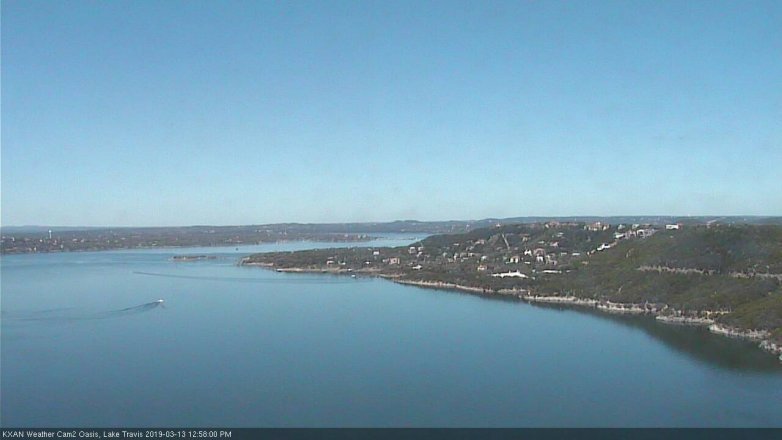 Lake Travis webcam, March 13, 2019 12:00 PM CT