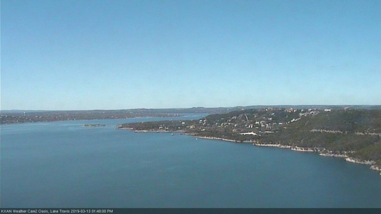 Lake Travis webcam, March 13, 2019 12:50 PM CT
