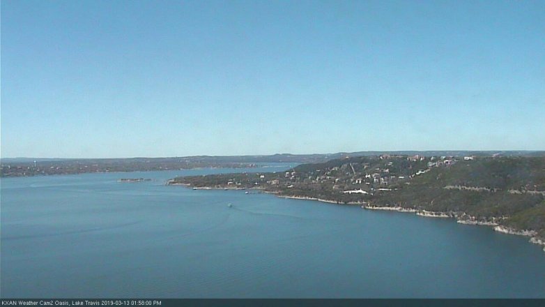 Lake Travis webcam, March 13, 2019 1:00 PM CT