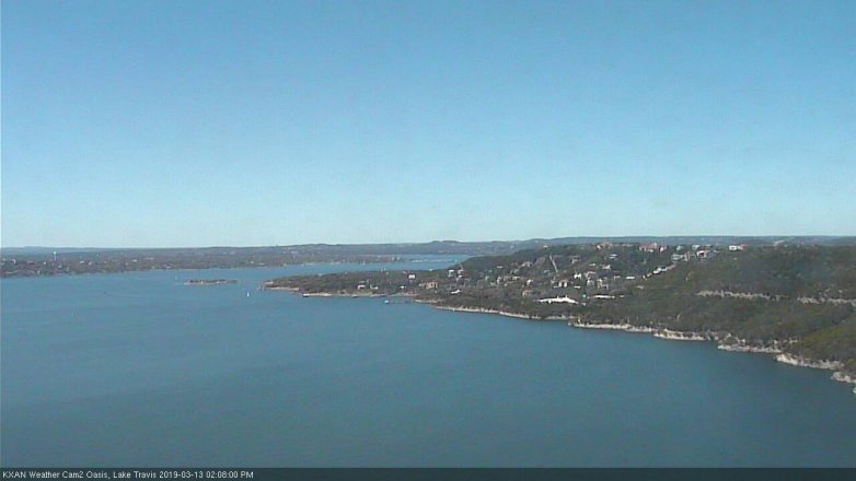 Lake Travis webcam, March 13, 2019 1:10 PM CT