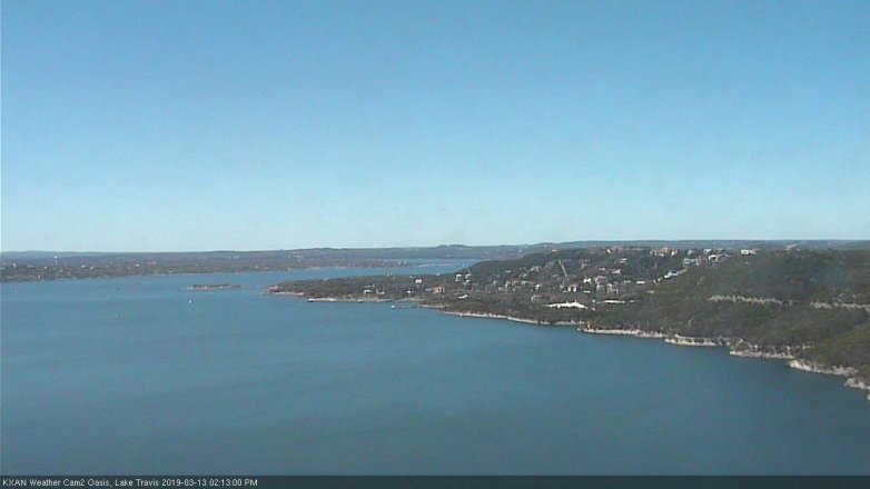 Lake Travis webcam, March 13, 2019 1:15 PM CT
