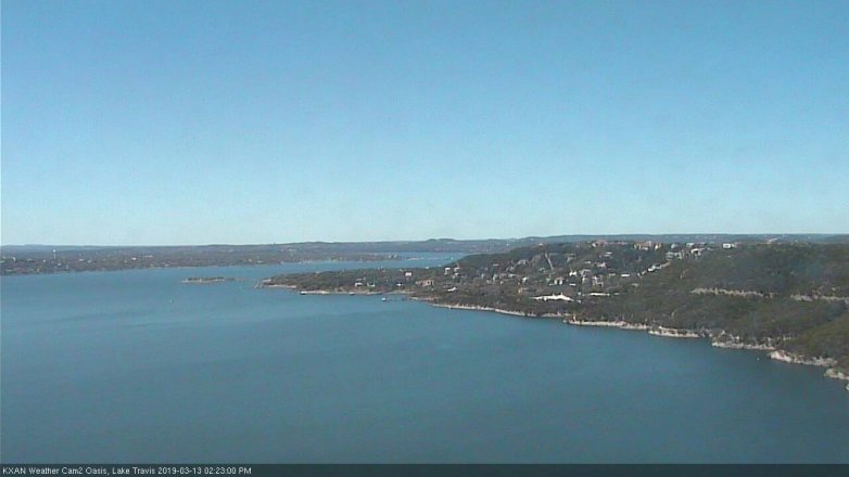 Lake Travis webcam, March 13, 2019 1:25 PM CT
