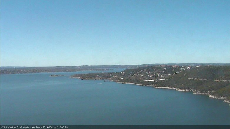 Lake Travis webcam, March 13, 2019 1:30 PM CT