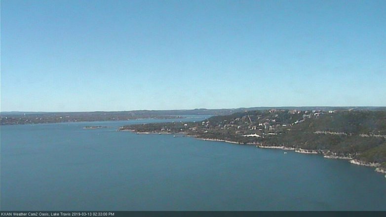 Lake Travis webcam, March 13, 2019 1:35 PM CT