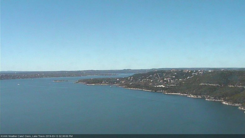 Lake Travis webcam, March 13, 2019 1:40 PM CT