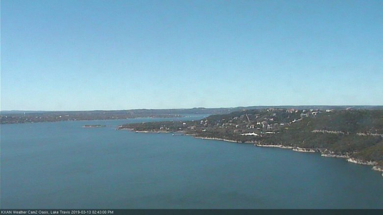 Lake Travis webcam, March 13, 2019 1:45 PM CT