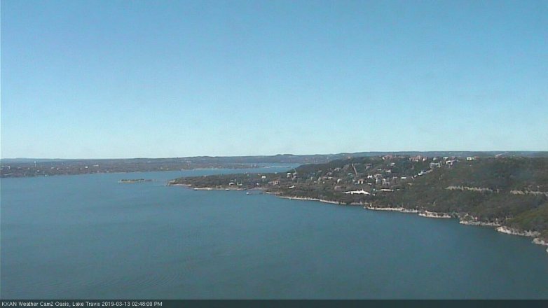 Lake Travis webcam, March 13, 2019 1:50 PM CT