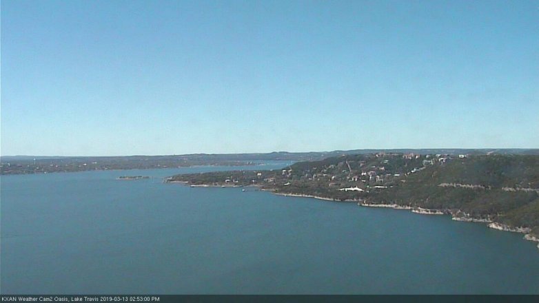 Lake Travis webcam, March 13, 2019 1:55 PM CT