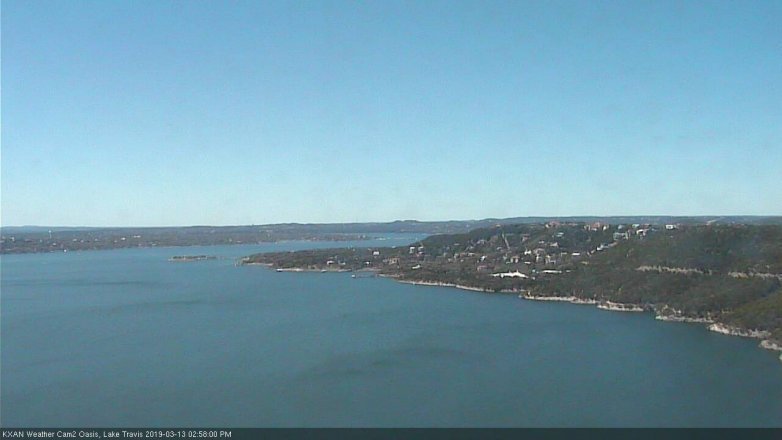 Lake Travis webcam, March 13, 2019 2:00 PM CT