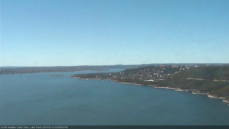 Lake Travis webcam, March 13, 2019 2:10 PM CT