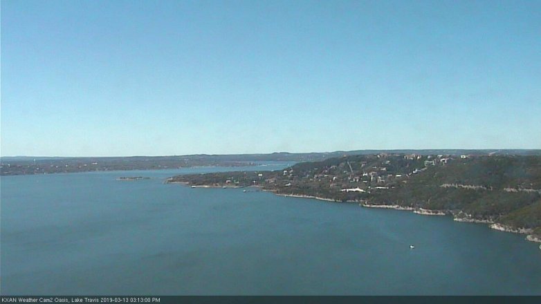 Lake Travis webcam, March 13, 2019 2:15 PM CT