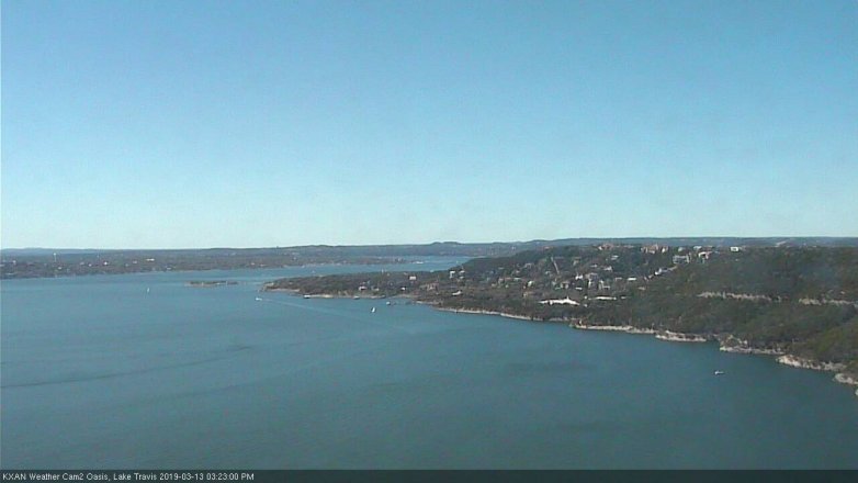 Lake Travis webcam, March 13, 2019 2:25 PM CT