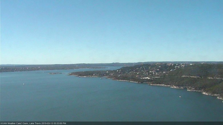 Lake Travis webcam, March 13, 2019 2:35 PM CT