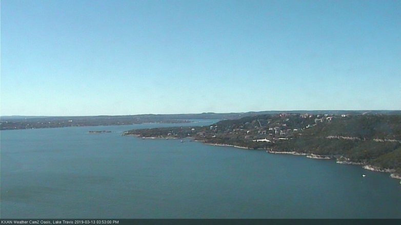 Lake Travis webcam, March 13, 2019 2:55 PM CT