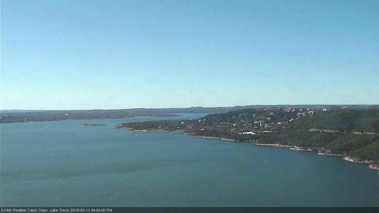 Lake Travis webcam, March 13, 2019 3:05 PM CT