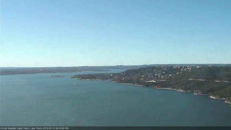 Lake Travis webcam, March 13, 2019 3:20 PM CT