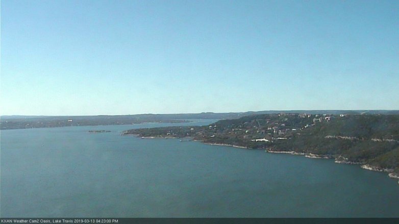 Lake Travis webcam, March 13, 2019 3:25 PM CT