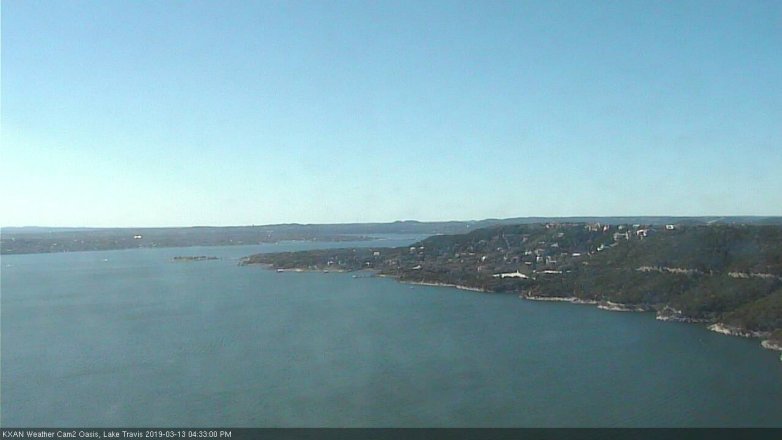 Lake Travis webcam, March 13, 2019 3:35 PM CT