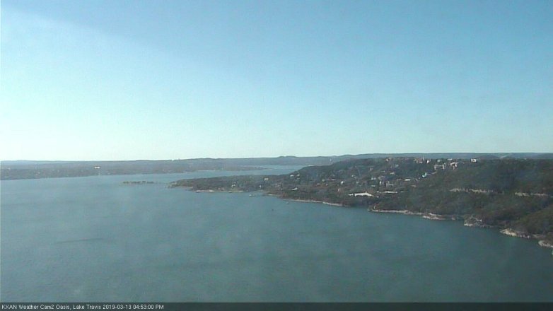 Lake Travis webcam, March 13, 2019 3:55 PM CT