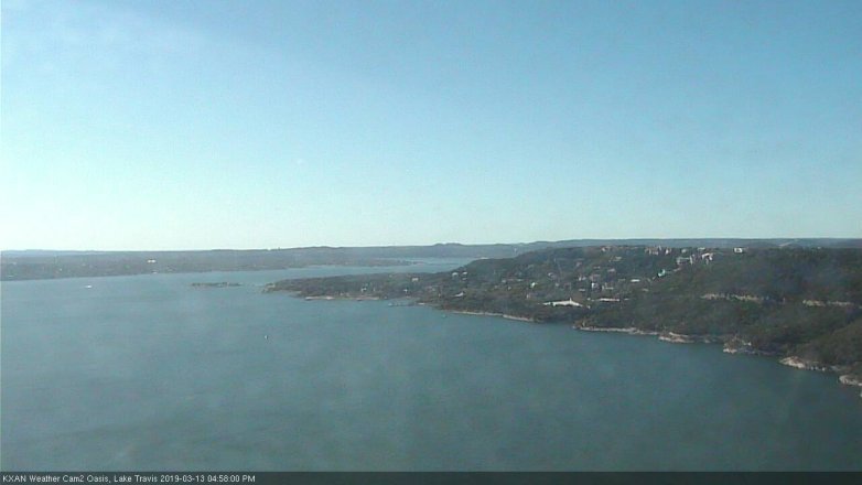Lake Travis webcam, March 13, 2019 4:00 PM CT