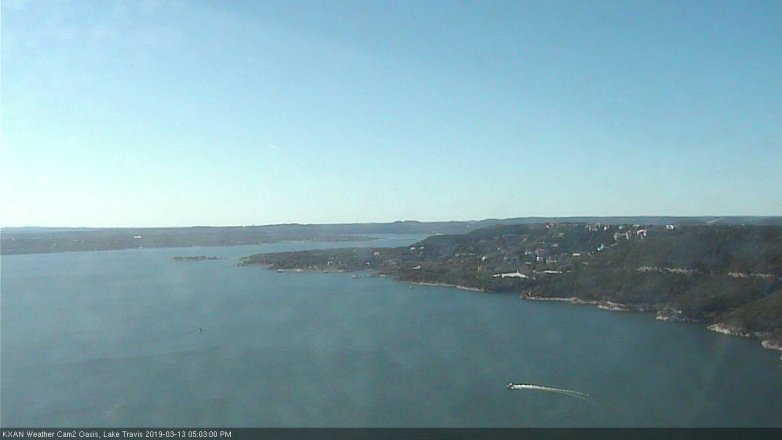 Lake Travis webcam, March 13, 2019 4:05 PM CT