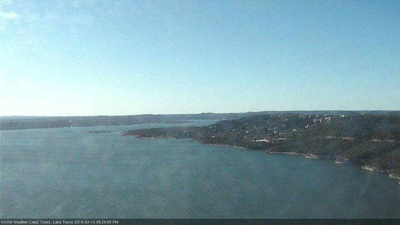 Lake Travis webcam, March 13, 2019 4:30 PM CT