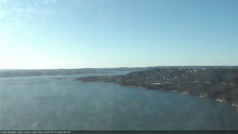 Lake Travis webcam, March 13, 2019 4:45 PM CT
