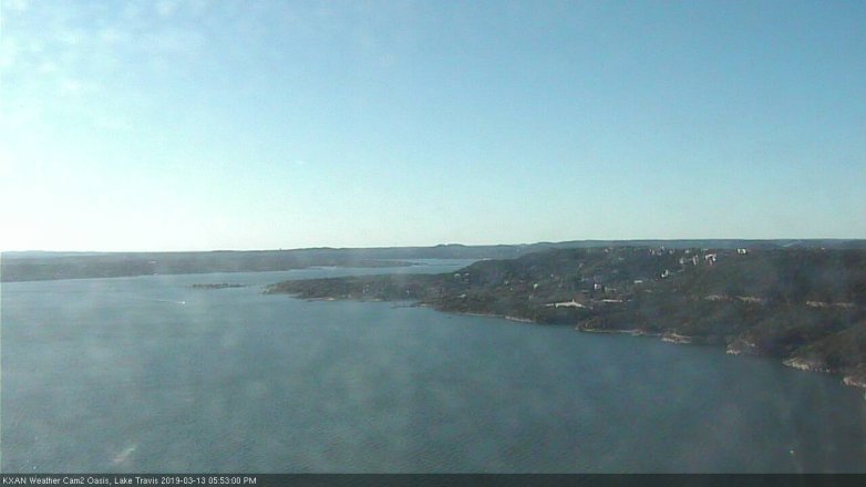 Lake Travis webcam, March 13, 2019 4:55 PM CT