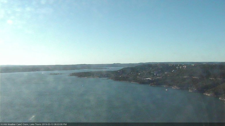Lake Travis webcam, March 13, 2019 5:05 PM CT