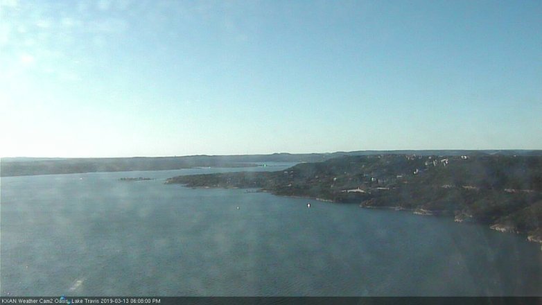 Lake Travis webcam, March 13, 2019 5:10 PM CT