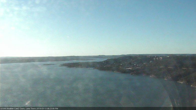 Lake Travis webcam, March 13, 2019 5:25 PM CT