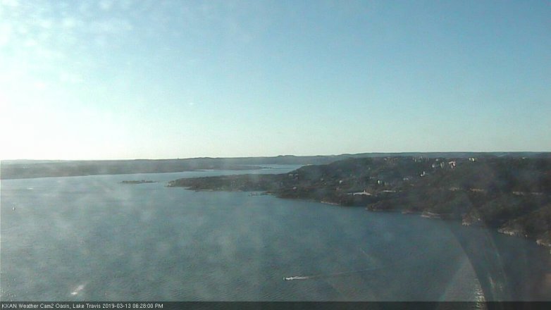 Lake Travis webcam, March 13, 2019 5:30 PM CT