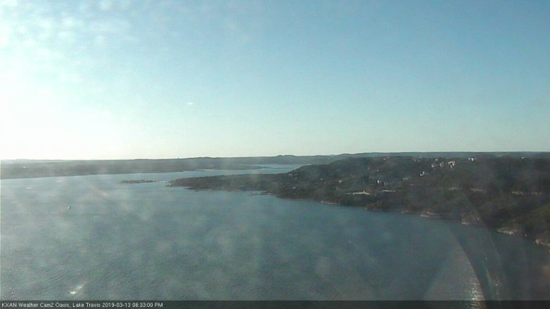 Lake Travis webcam, March 13, 2019 5:35 PM CT