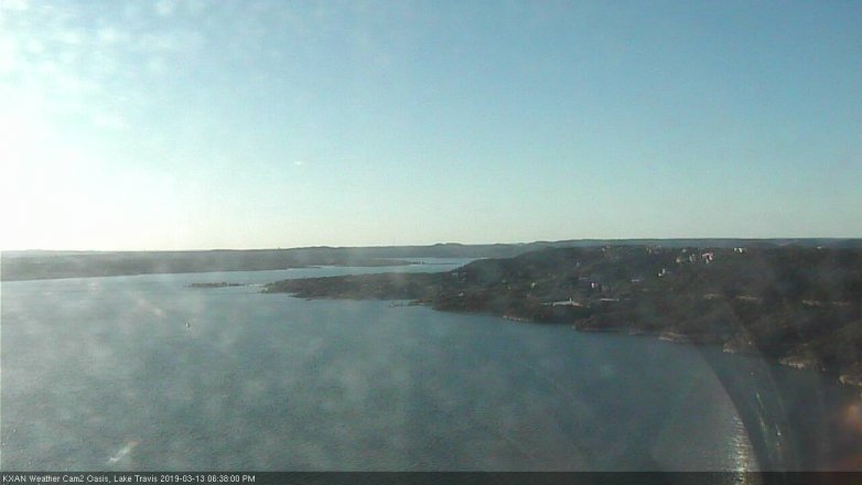 Lake Travis webcam, March 13, 2019 5:40 PM CT