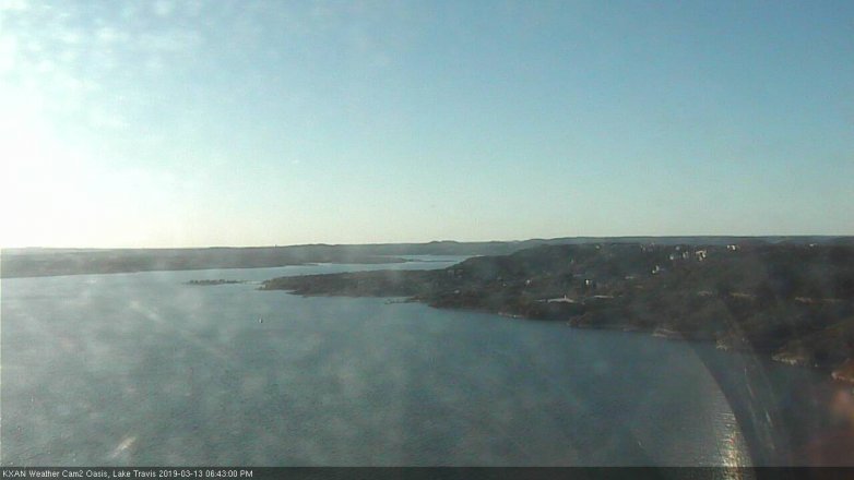 Lake Travis webcam, March 13, 2019 5:45 PM CT