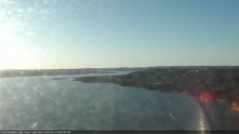 Lake Travis webcam, March 13, 2019 5:55 PM CT