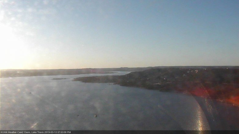 Lake Travis webcam, March 13, 2019 6:05 PM CT