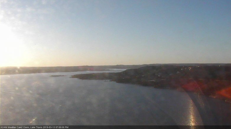 Lake Travis webcam, March 13, 2019 6:10 PM CT