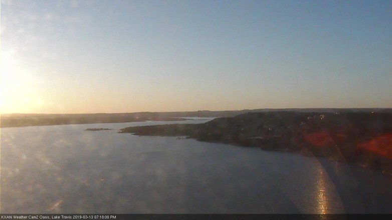 Lake Travis webcam, March 13, 2019 6:20 PM CT
