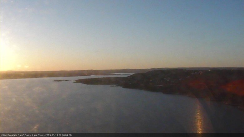 Lake Travis webcam, March 13, 2019 6:25 PM CT