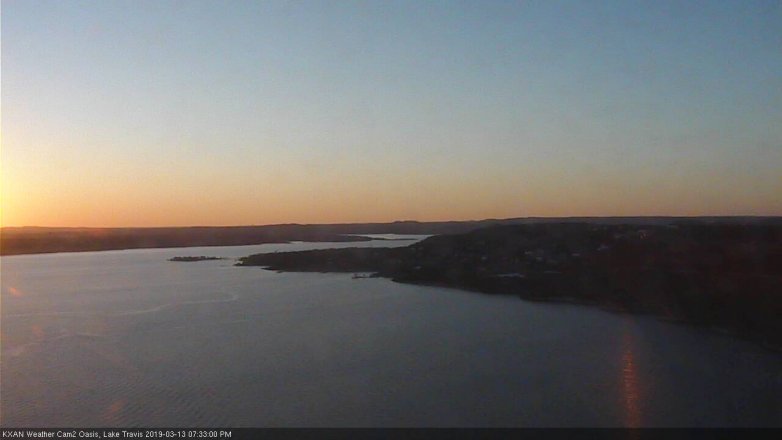Lake Travis webcam, March 13, 2019 6:35 PM CT