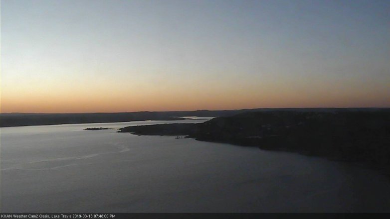 Lake Travis webcam, March 13, 2019 6:50 PM CT