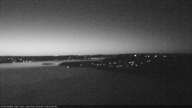 Lake Travis webcam, March 13, 2019 7:25 PM CT