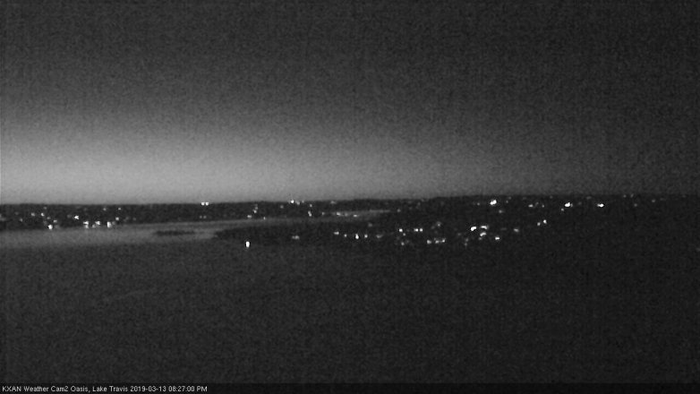 Lake Travis webcam, March 13, 2019 7:30 PM CT