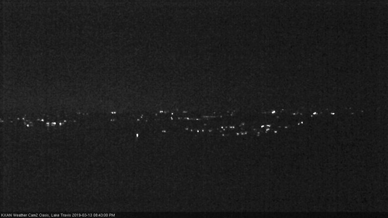 Lake Travis webcam, March 13, 2019 7:45 PM CT