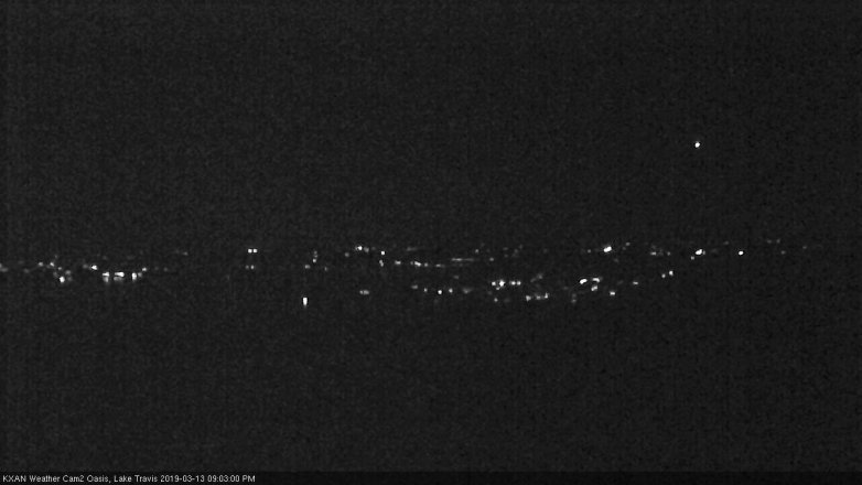 Lake Travis webcam, March 13, 2019 8:05 PM CT
