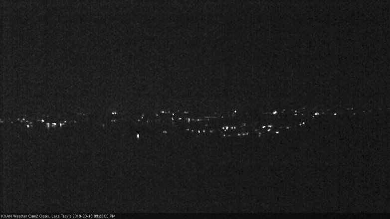 Lake Travis webcam, March 13, 2019 8:25 PM CT