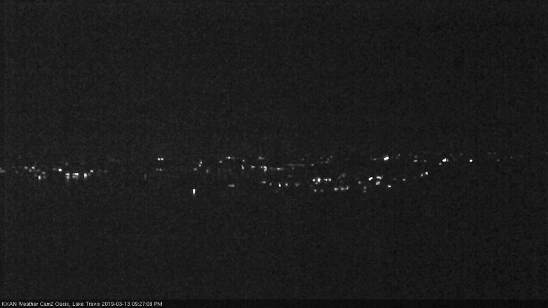 Lake Travis webcam, March 13, 2019 8:30 PM CT