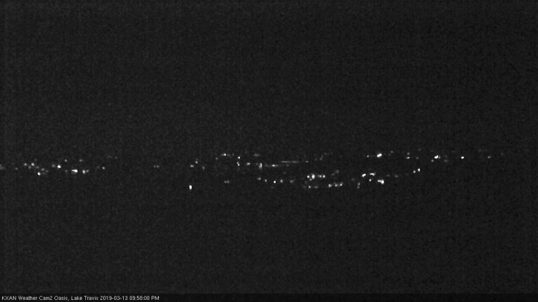 Lake Travis webcam, March 13, 2019 9:00 PM CT